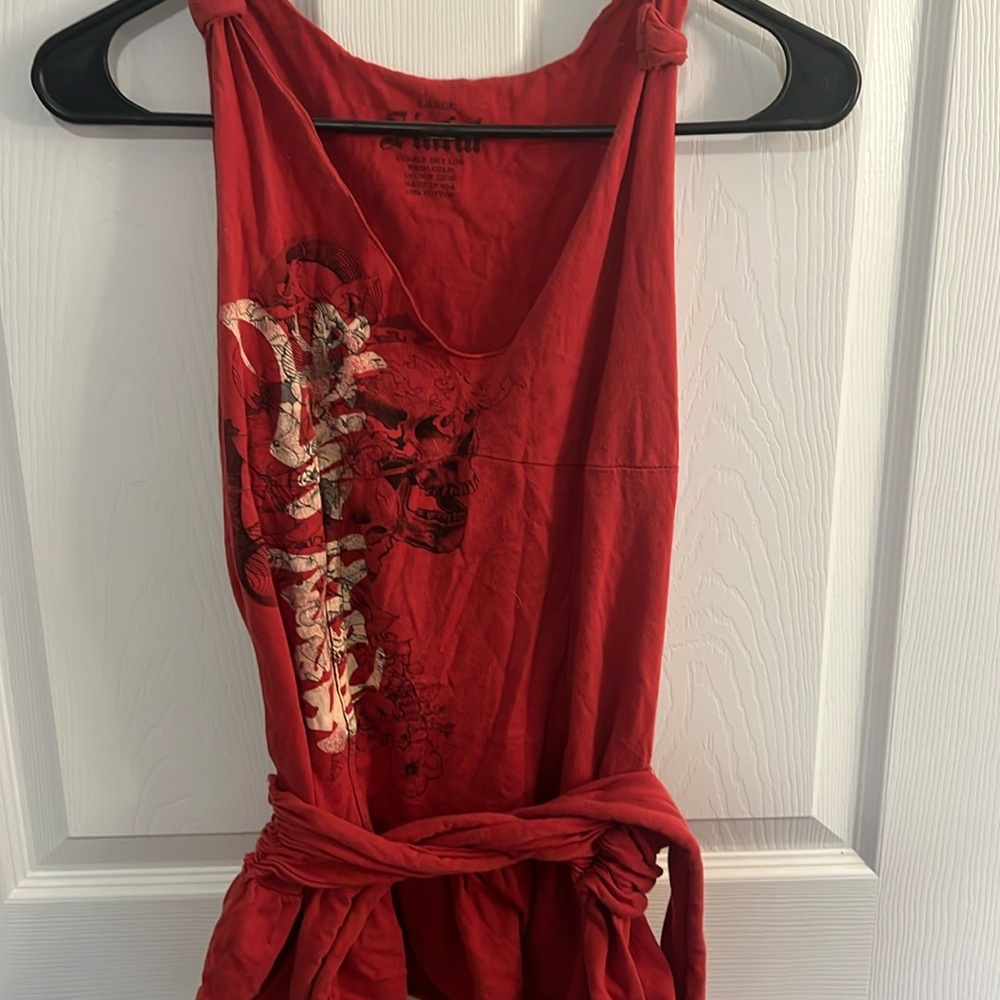 Vintage sinful tank top tie in the front